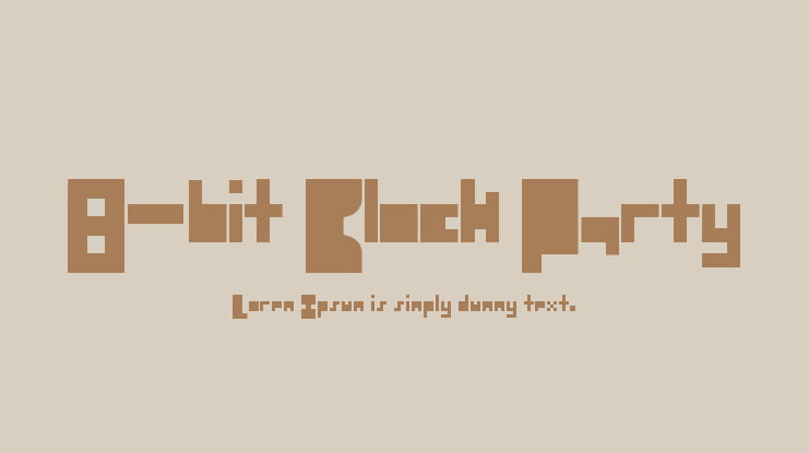 8-bit Block Party Font