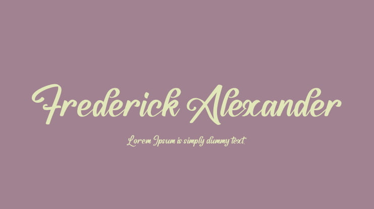 Frederick Alexander Font