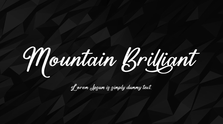 Mountain Brilliant Font