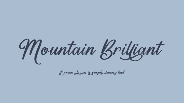 Mountain Brilliant Font