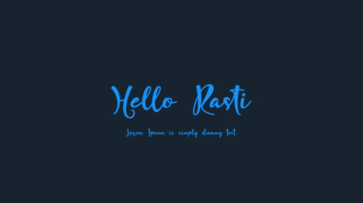 Hello Rasti Font