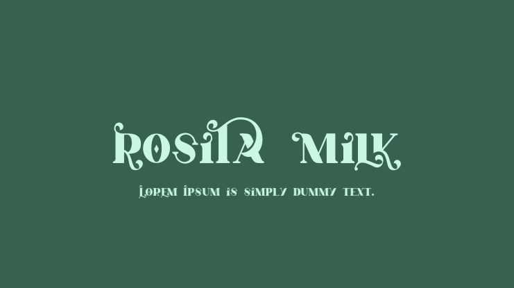 Rosita Milk Font