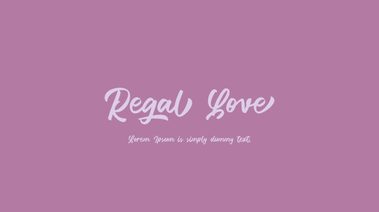 Regal Love Font