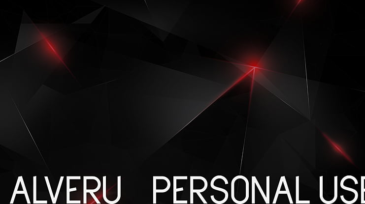Alveru - Personal Use Font