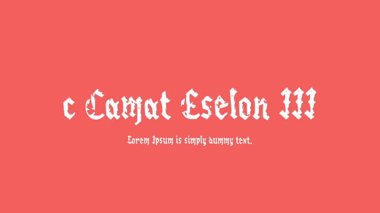 c Camat Eselon III Font