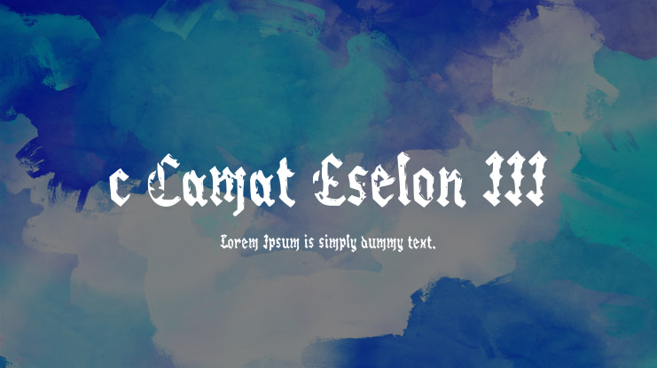c Camat Eselon III Font