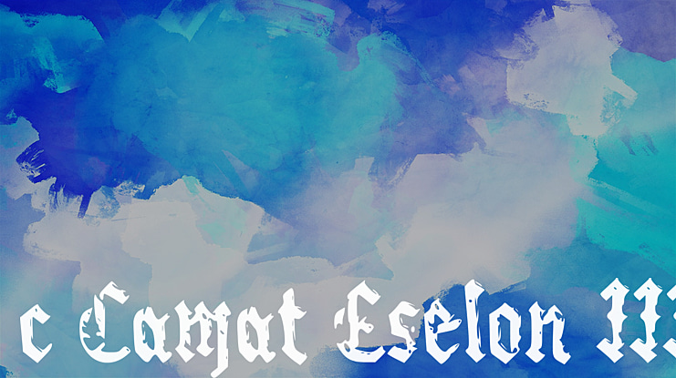 c Camat Eselon III Font