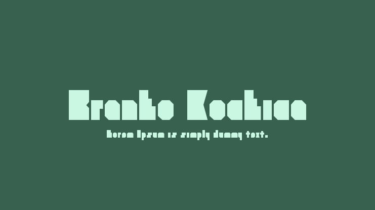 Branko Kockica Font
