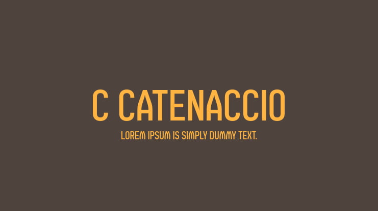 c Catenaccio Font