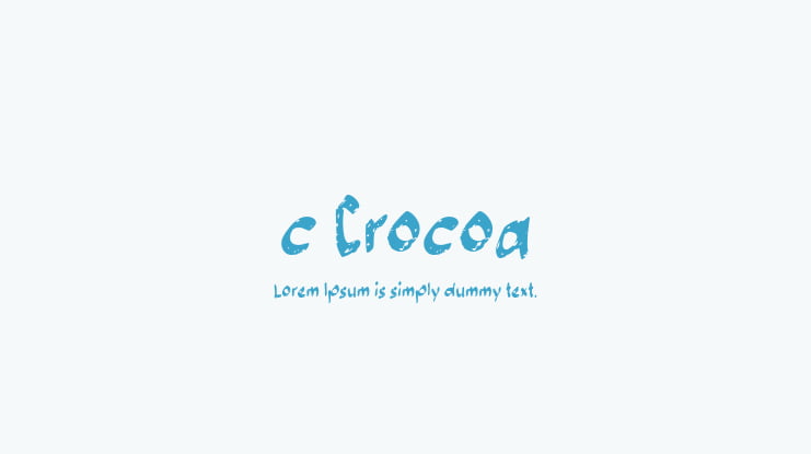 c Crocoa Font