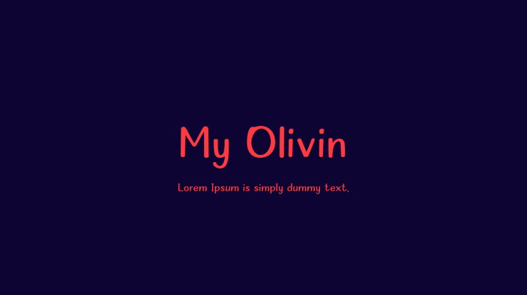 My Olivin Font Family