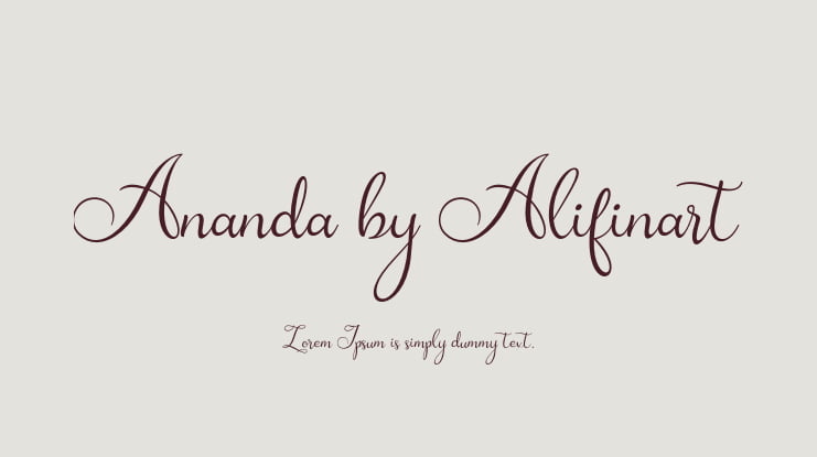 Ananda by Alifinart Font