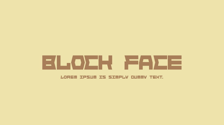 Block Face Font Family