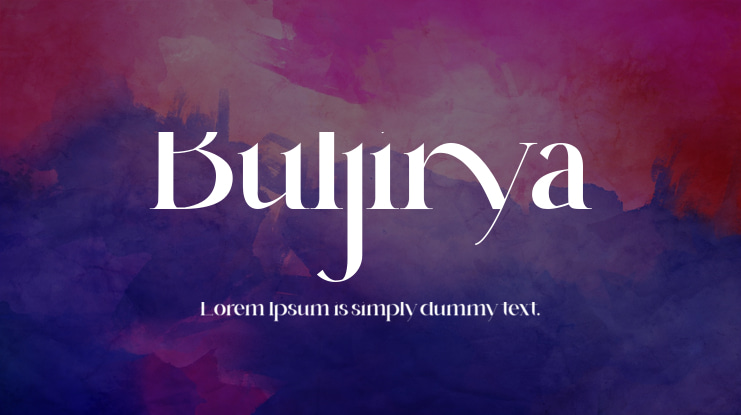 Buljirya Font