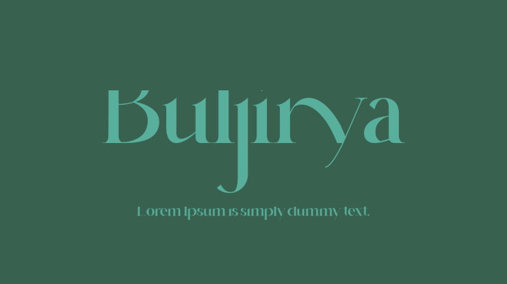 Buljirya Font