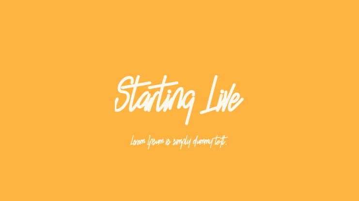 Starting Live Font