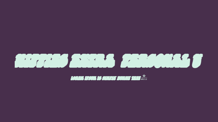 HIPPIES EXTRA  PERSONAL U Font Family