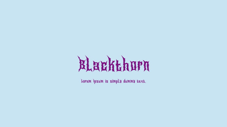 Blackthorn Font Family