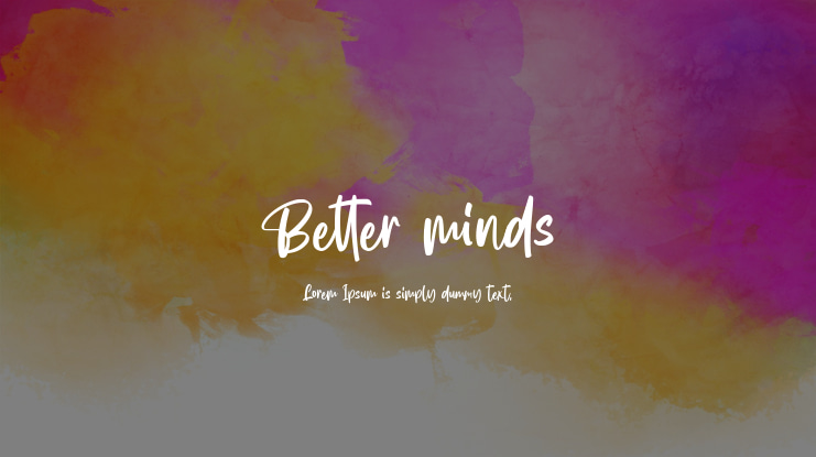 Better minds Font