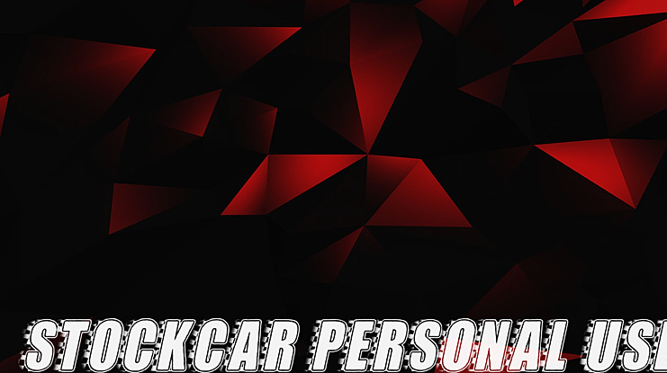 STOCKCAR PERSONAL USE Font