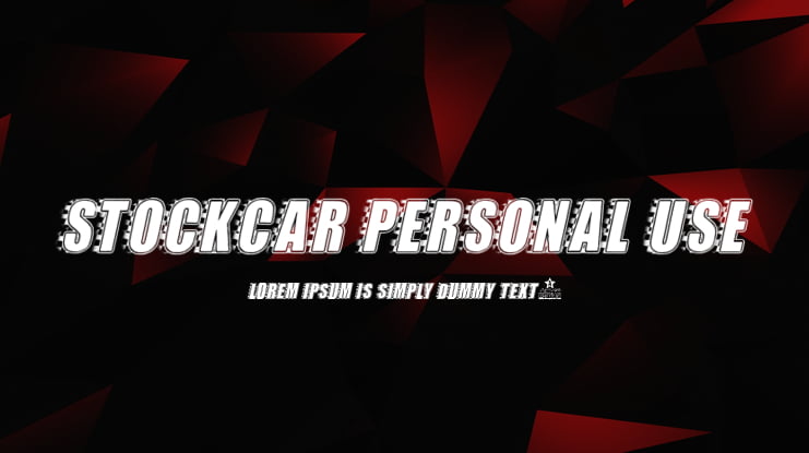 STOCKCAR PERSONAL USE Font