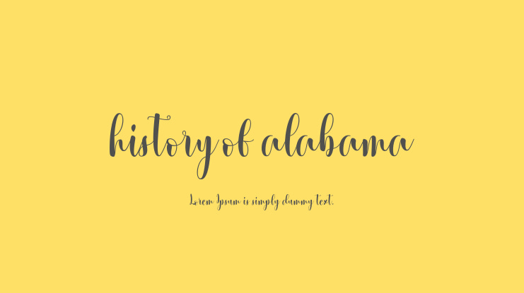 history of alabama Font