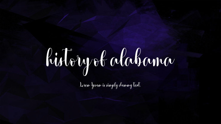 history of alabama Font