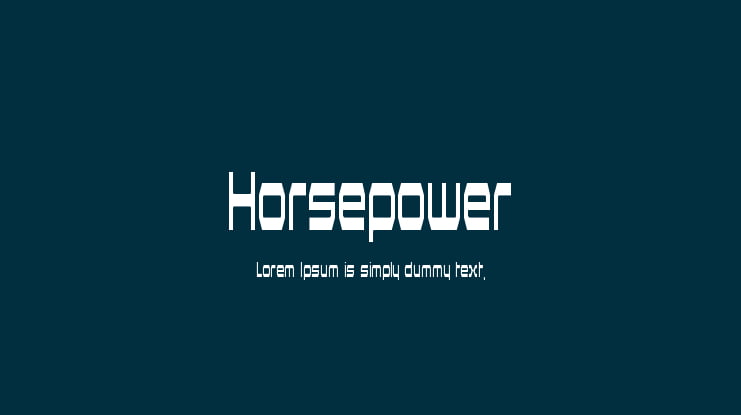 Horsepower Font