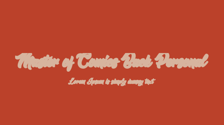 Master of Comics Back Personal Font Family