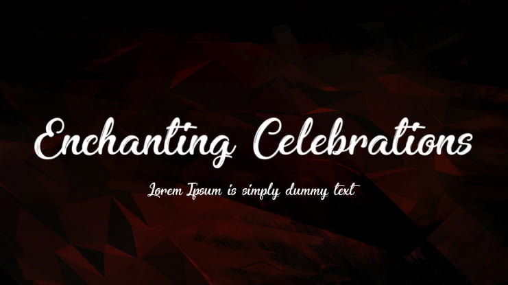 Enchanting Celebrations Font