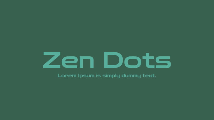 Zen Dots Font