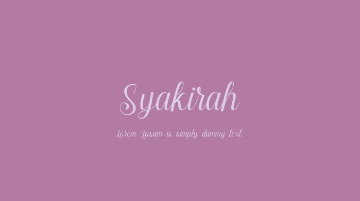 Syakirah Font