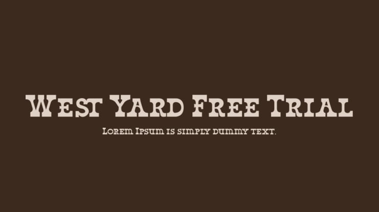 West Yard Free Trial Font