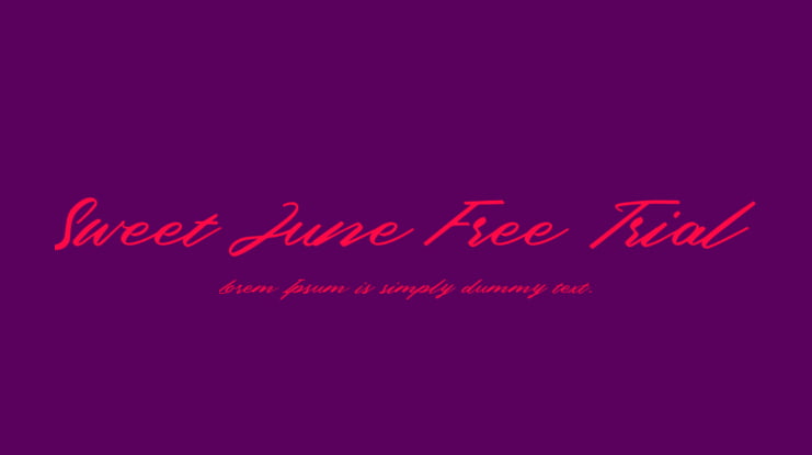 Sweet June Free Trial Font
