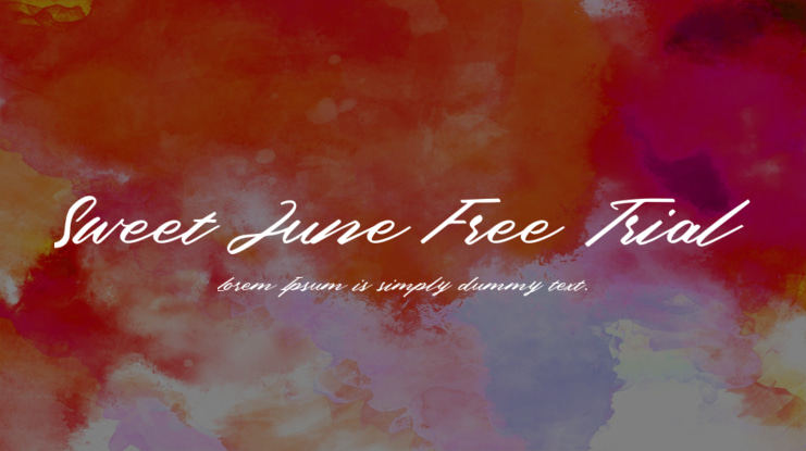 Sweet June Free Trial Font