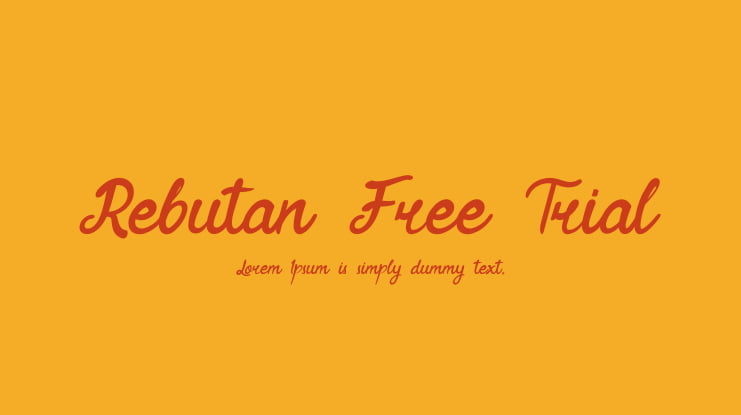 Rebutan Free Trial Font