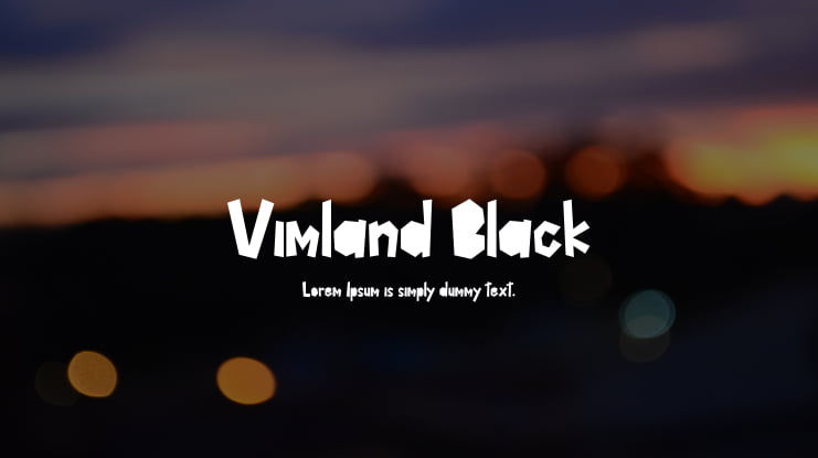 Vimland Black Font Family