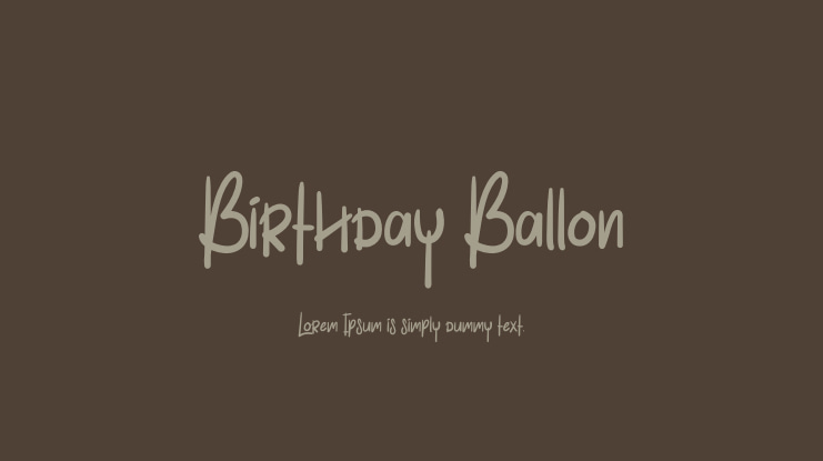 Birthday Ballon Font