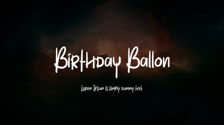 Birthday Ballon Font