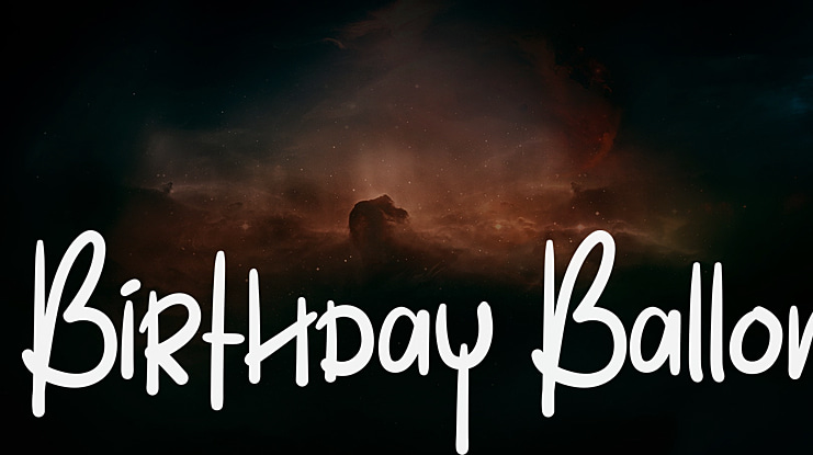 Birthday Ballon Font