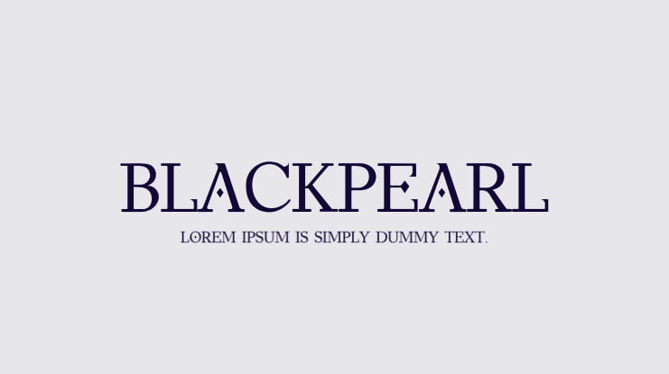 BlackPearl Font Family