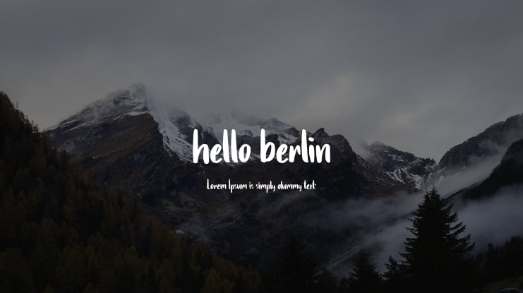 hello berlin Font