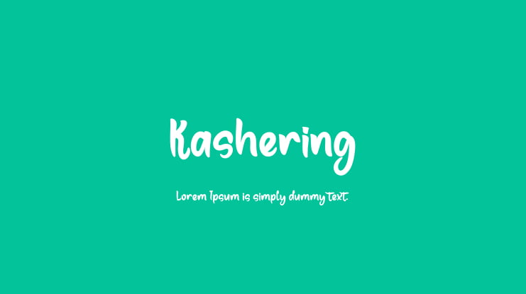 Kashering Font