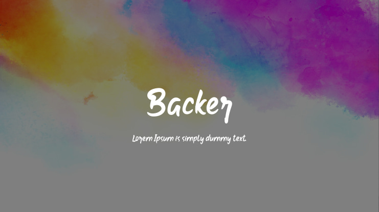 Backer Font
