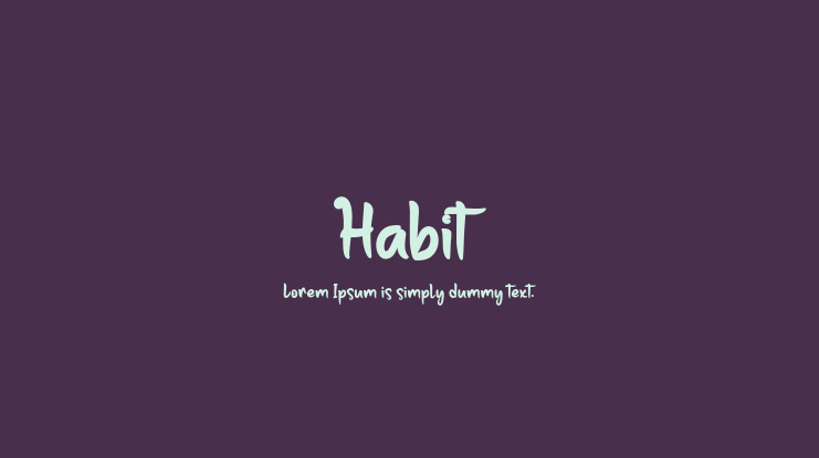 Habit Font