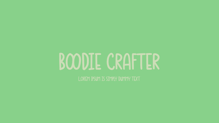 Boodie Crafter Font