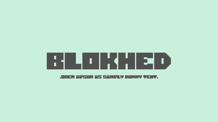 Blokhed Font