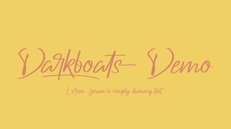 Darkboats Demo Font