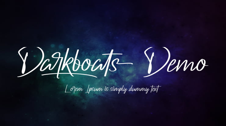 Darkboats Demo Font
