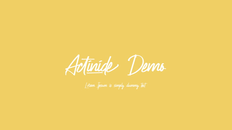Actinide Demo Font Family